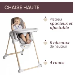 Chaise haute évolutive polly armonia terracotta