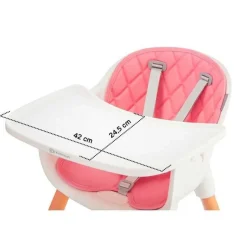 Chaise haute évolutive sienna rose