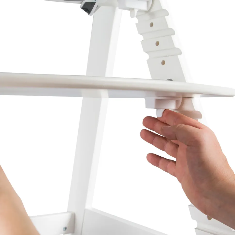 Chaise haute évolutive sit up click bois blanc laqué