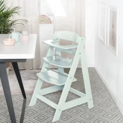 Chaise haute évolutive sit up flex bois menthe