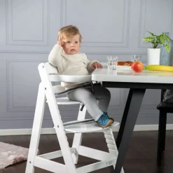 Chaise haute évolutive sit up lll bois blanc laqué