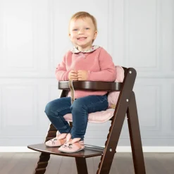 Chaise haute évolutive sit up lll bois brun teinté