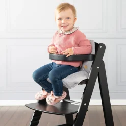 Chaise haute évolutive sit up lll bois noir laqué