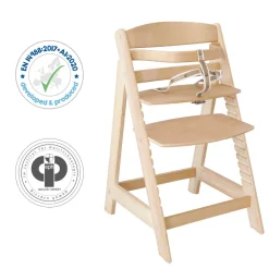 Chaise haute évolutive sit up lll bois naturel