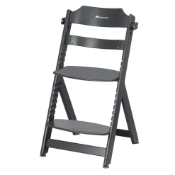 Chaise haute évolutive timba black avec coussin gris