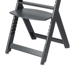 Chaise haute évolutive timba black avec coussin gris