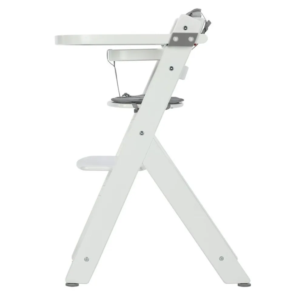 Chaise haute évolutive timba 2 blanc avec coussin gris