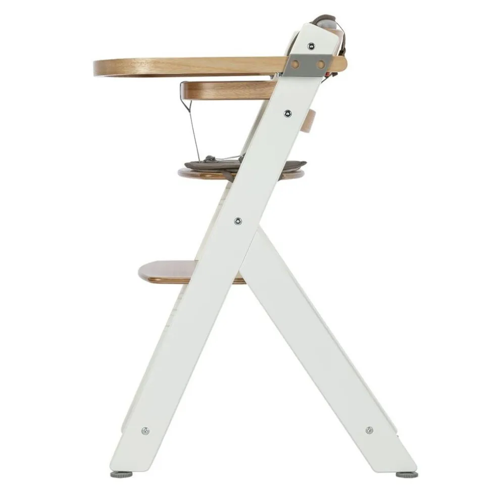 Chaise haute évolutive timba 2 light wood avec coussin beige