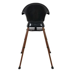 Chaise haute évolutive ultimo 3 luxe black et walnut