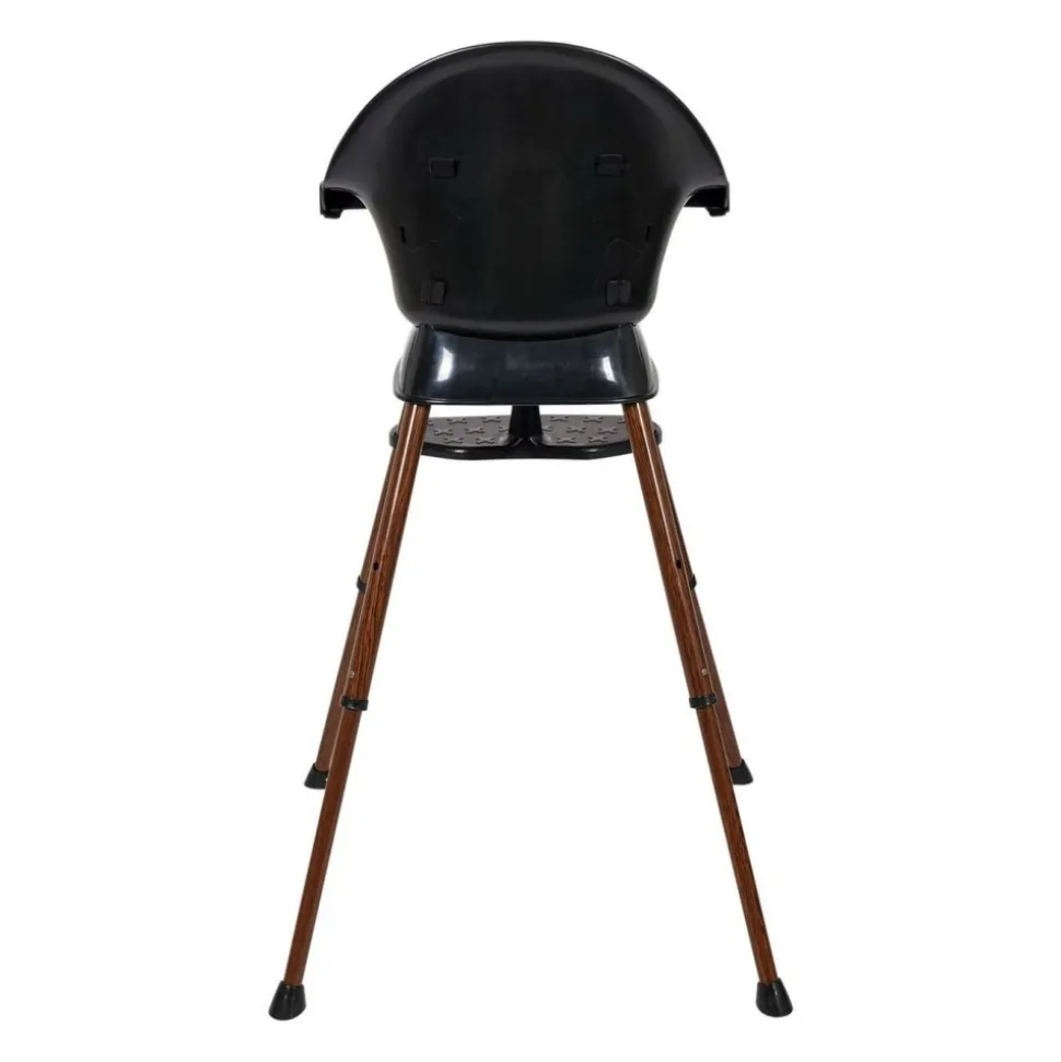 Chaise haute évolutive ultimo 3 luxe black et walnut