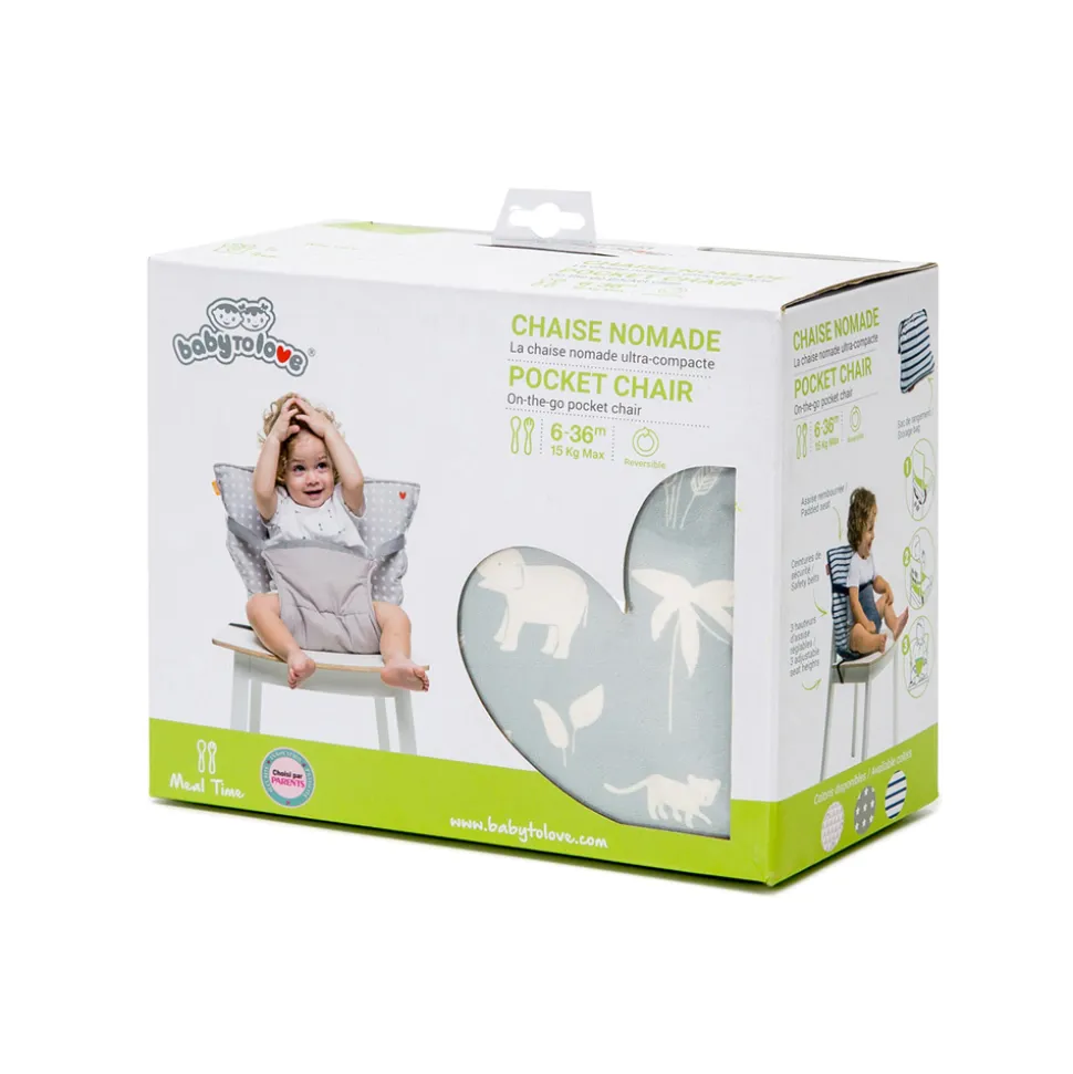 Chaise nomade bébé green tropic