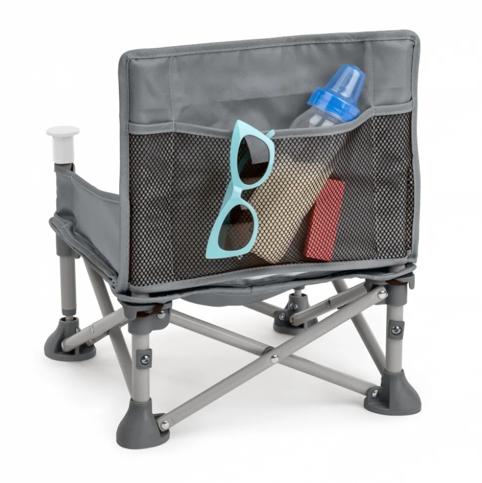 Chaise pliable bébé grise
