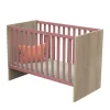 Chambre bébé duo lit bébé 60x120 + commode nova rose canyon