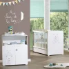 Chambre bébé duo lit bébé 120x60+ commode à langer 2 portes teddy