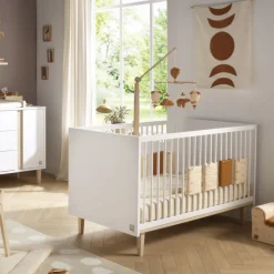 Chambre bébé duo lit 70*140 cm+ commode 3 tiroirs paloma