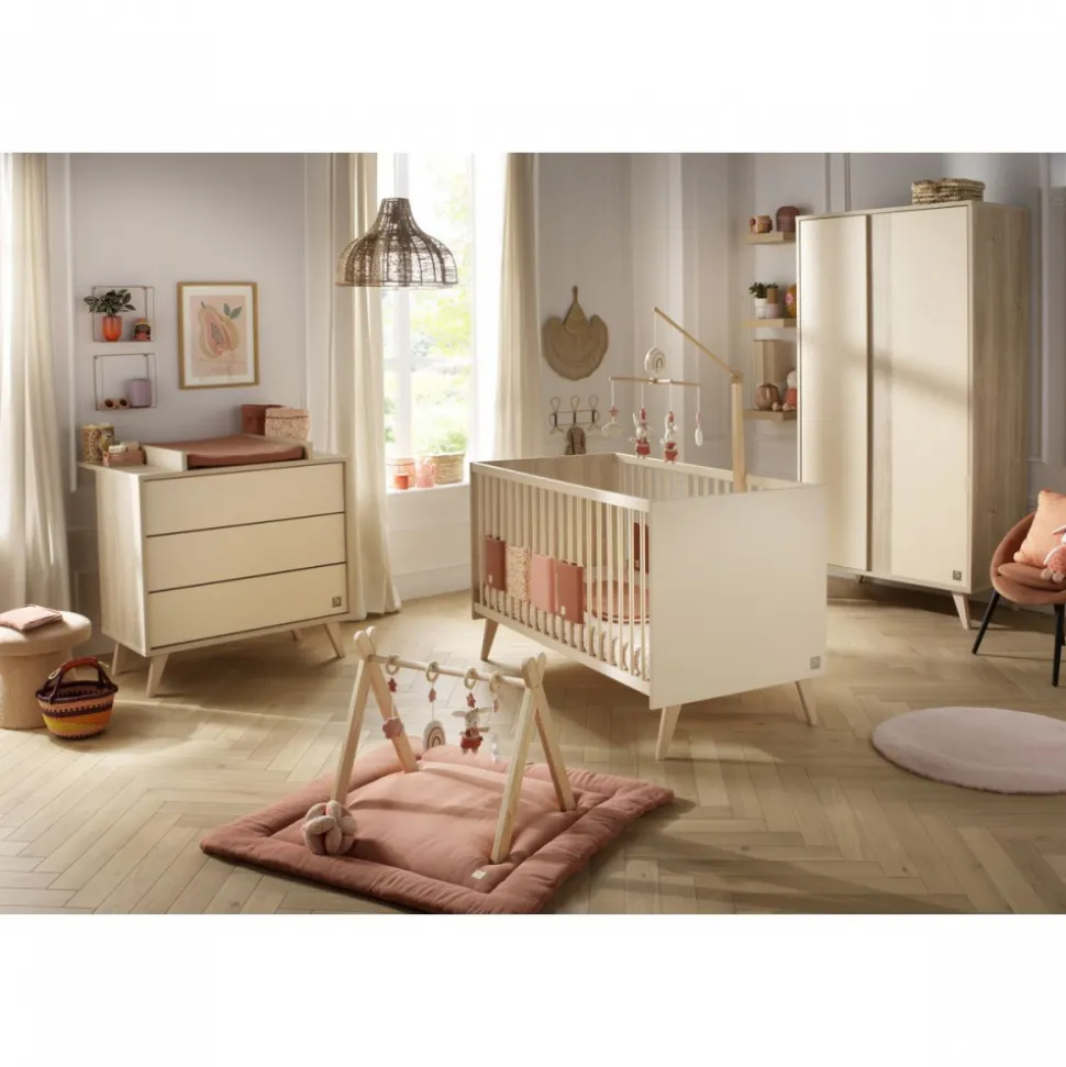 Chambre bébé duo lit + commode melinee