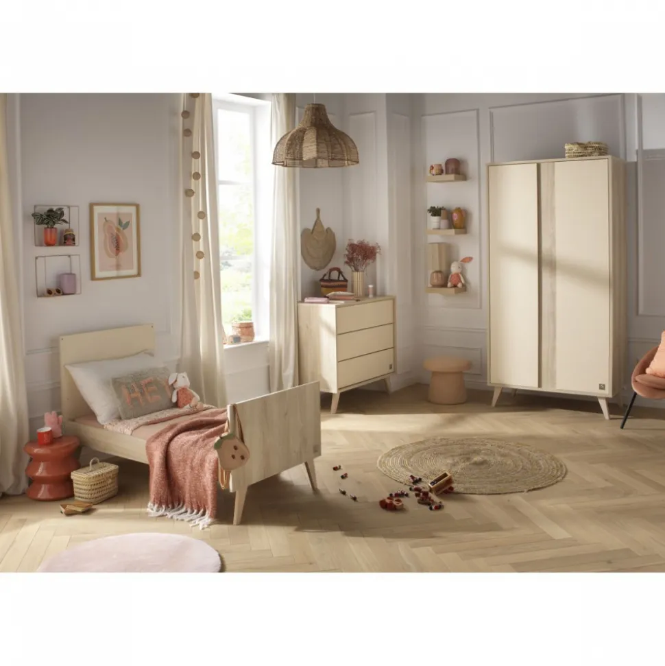Chambre bébé duo lit + commode melinee