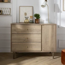 Chambre bébé duo lit + commode mokka