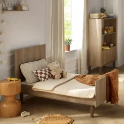 Chambre bébé duo lit + commode mokka