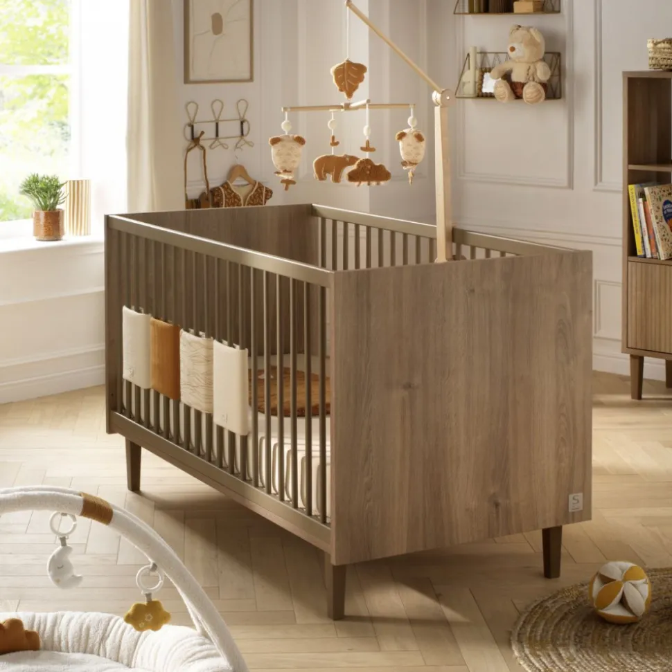 Chambre bébé duo lit + commode mokka