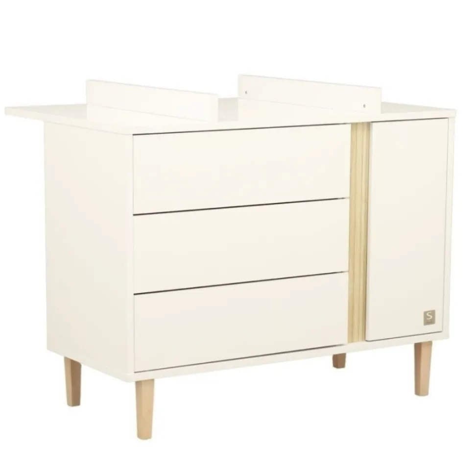 Chambre bébé duo lit évolutif 140x70cm + commode 3 tiroirs 1 porte paloma + plan à langer offert !
