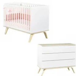 Chambre bébé duo lit 60x120cm + commode serena