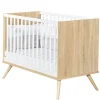 Chambre bébé duo lit 60x120cm + commode seventies blanc