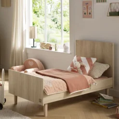 Chambre bébé duo lit 70x140 cm + commode 3 tiroirs paloma bois