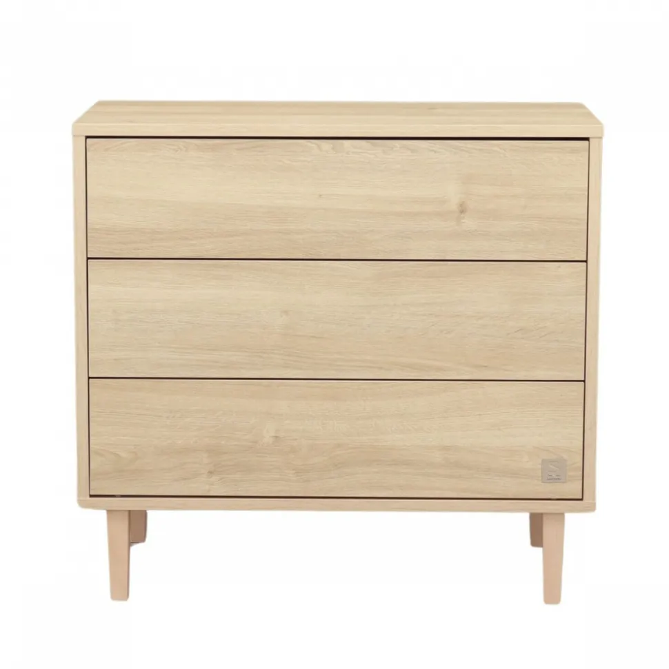 Chambre bébé duo lit 70x140 cm + commode 3 tiroirs paloma bois
