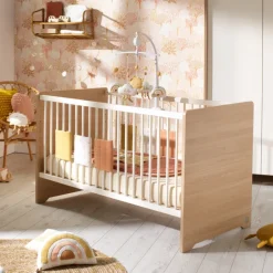 Chambre bébé duo lit 70x140cm + commode vanille