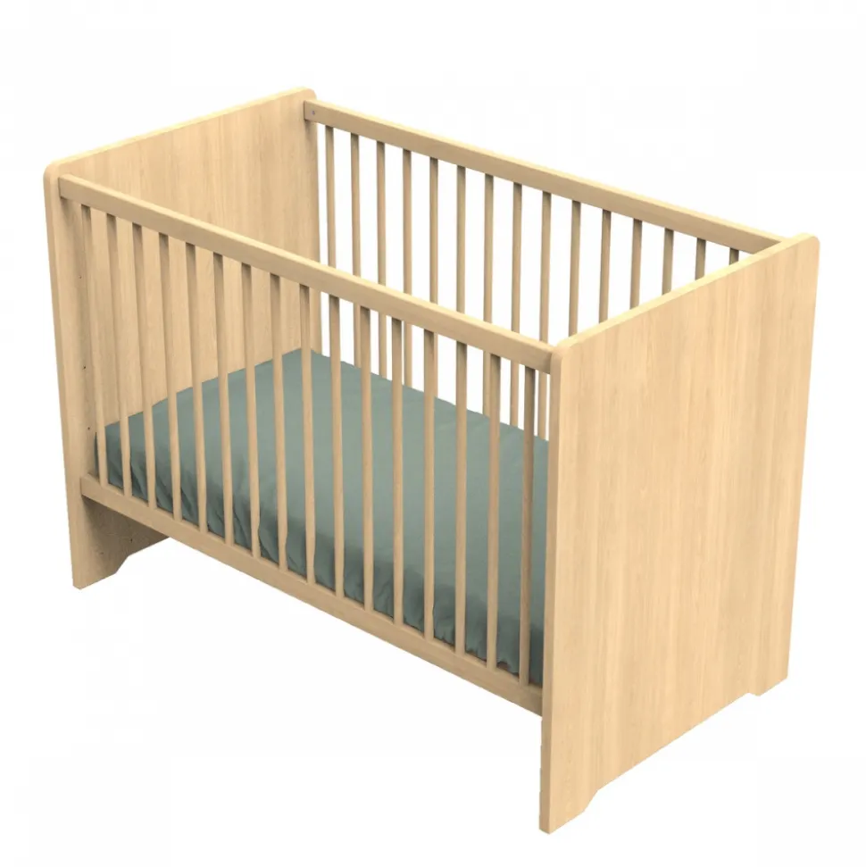 Chambre bébé duo lit 60x120cm + commode cannelle
