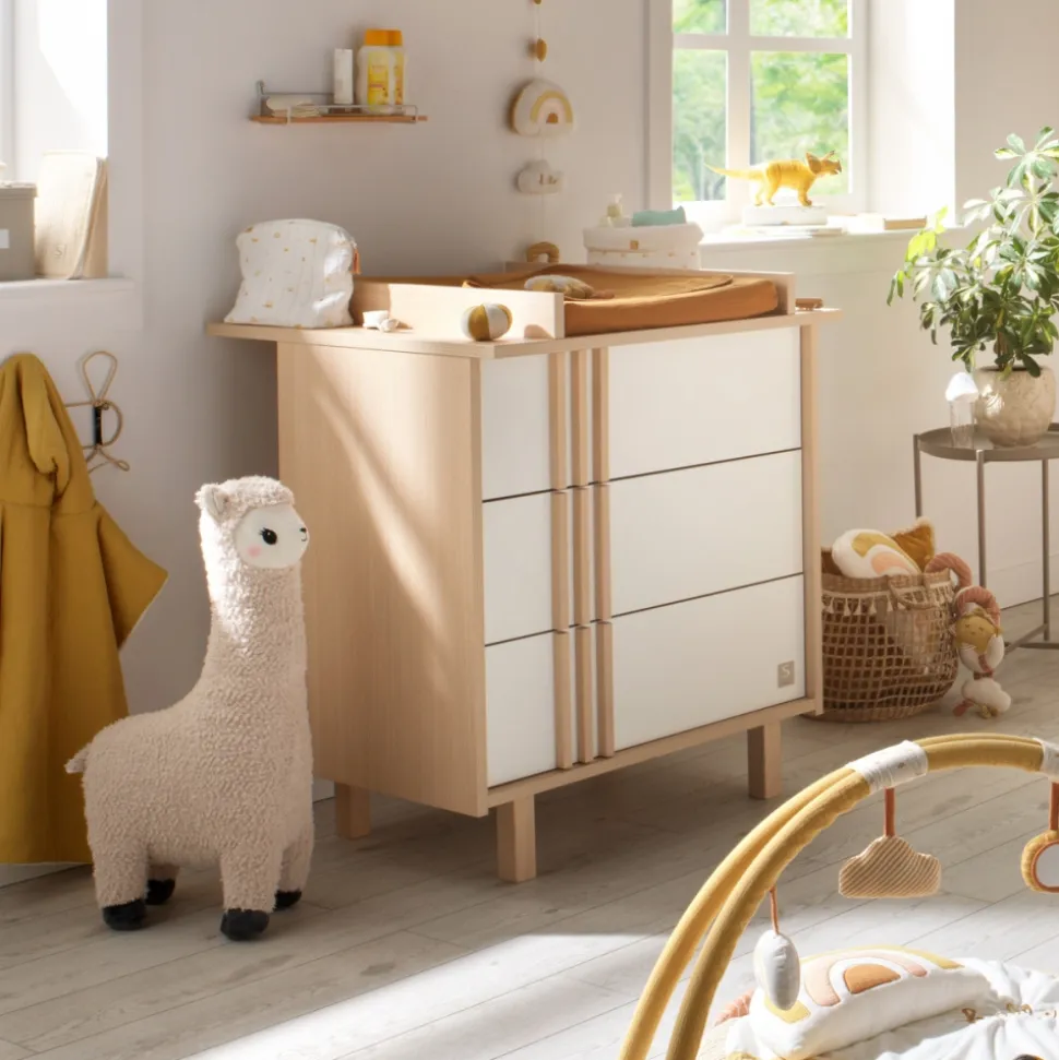 Chambre bébé duo lit 70x140cm + commode nature