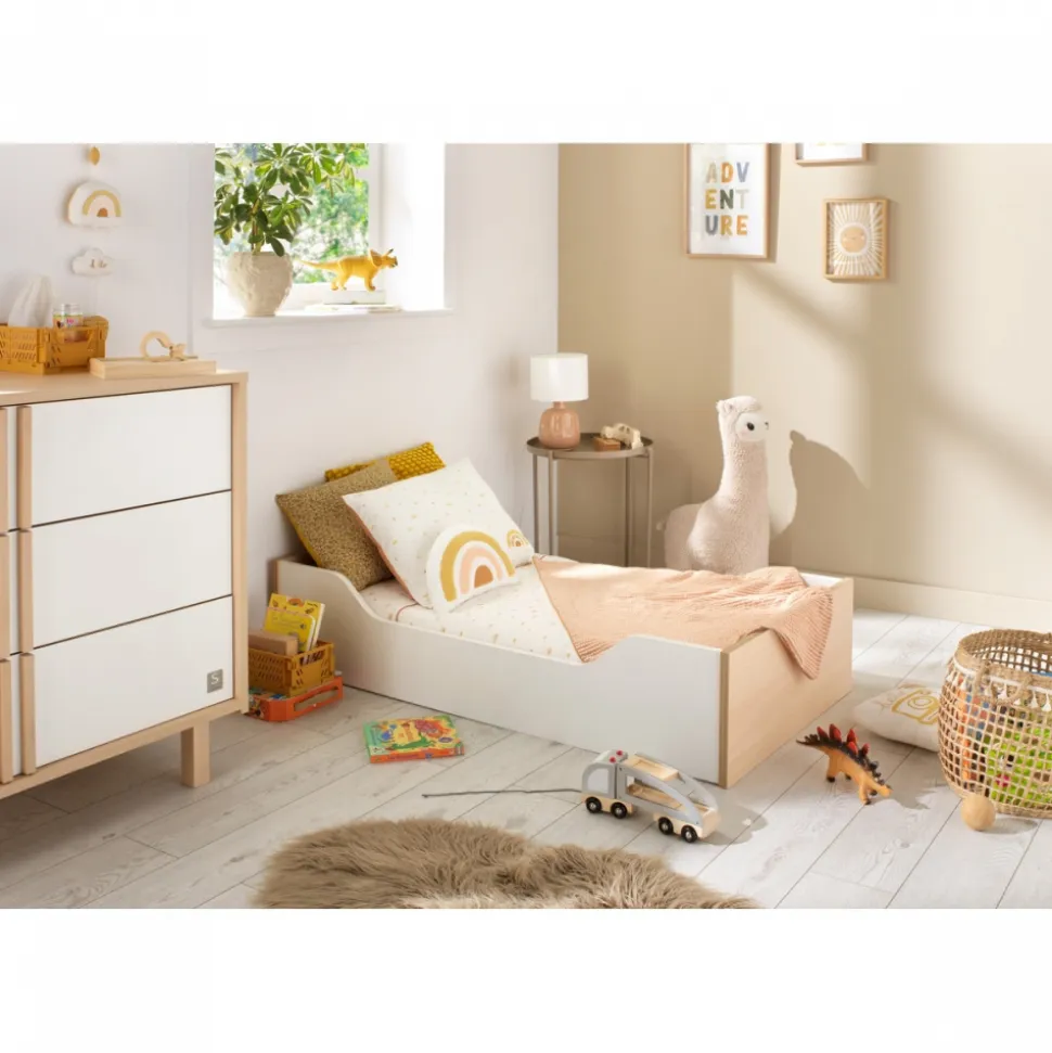 Chambre bébé duo lit 70x140cm + commode nature