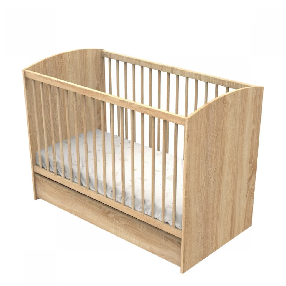 Chambre bébé duo lit 60x120cm + commode azur
