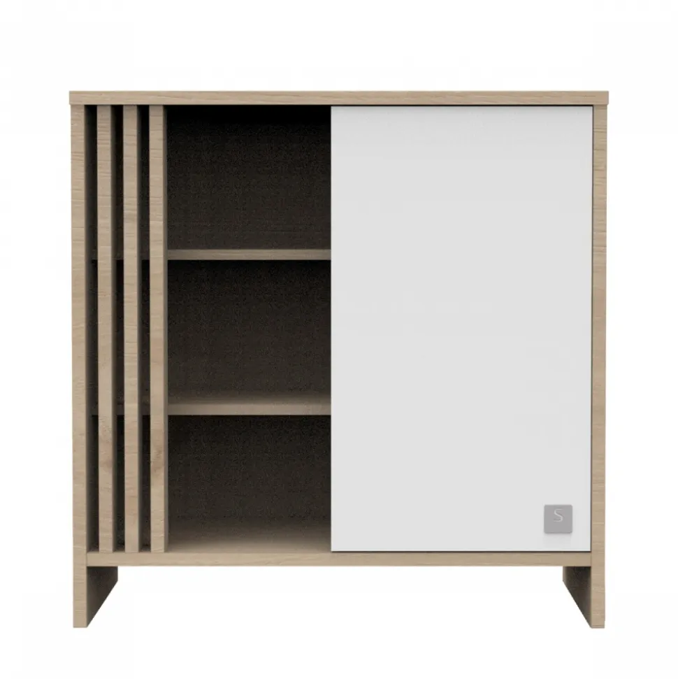 Chambre bébé duo lit 70x140cm + commode blanche tokyo
