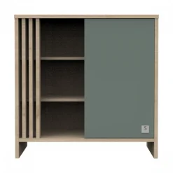Chambre bébé duo lit 70x140cm + commode sauge tokyo