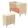 Chambre bébé duo lit 60x120cm + commode arty