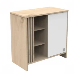 Chambre bébé duo lit 60x120cm (non transformable) + commode blanche tokyo