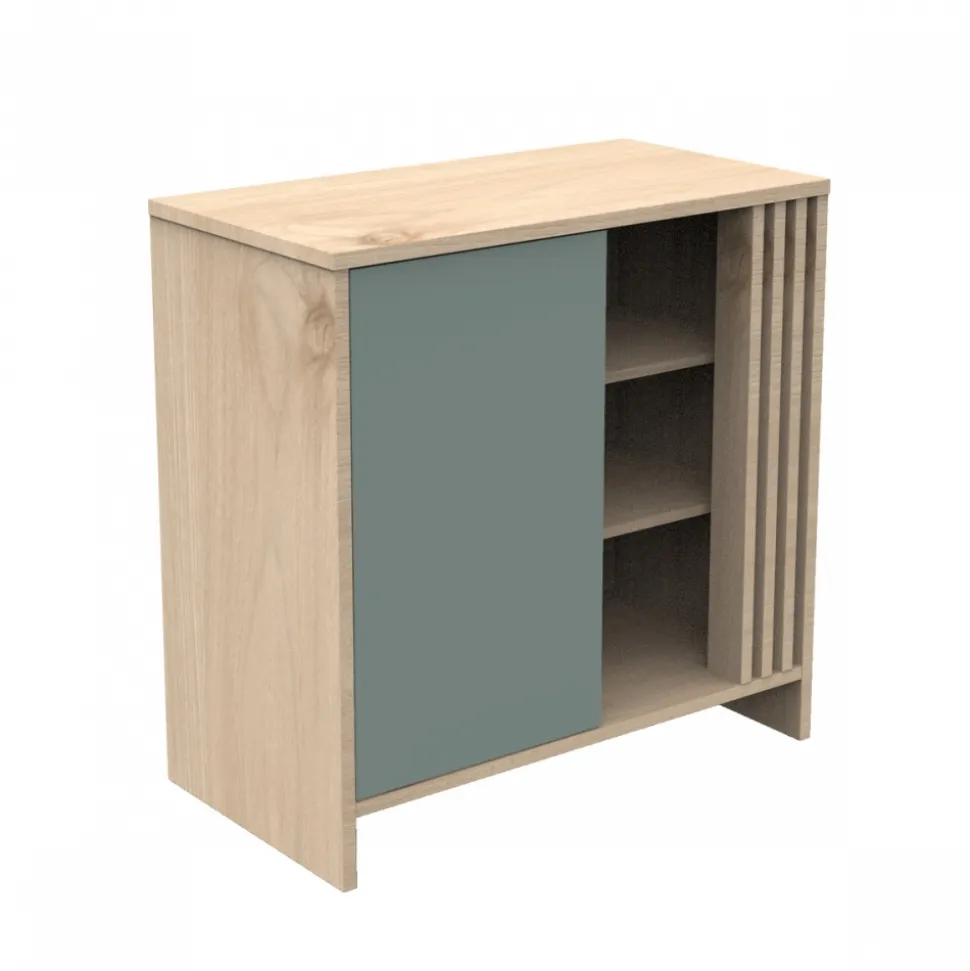 Chambre bébé duo lit 60x120cm (non transformable) + commode sauge tokyo