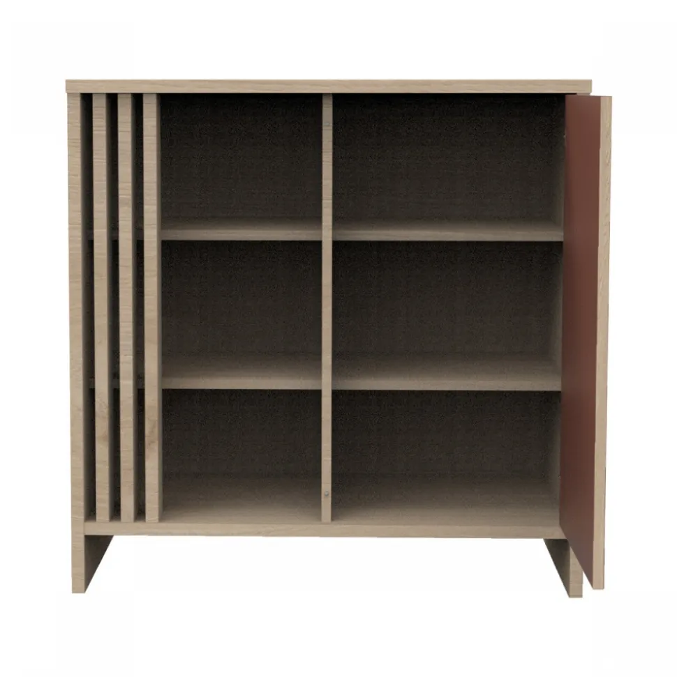 Chambre bébé duo lit 60x120cm (non transformable) + commode terracotta tokyo
