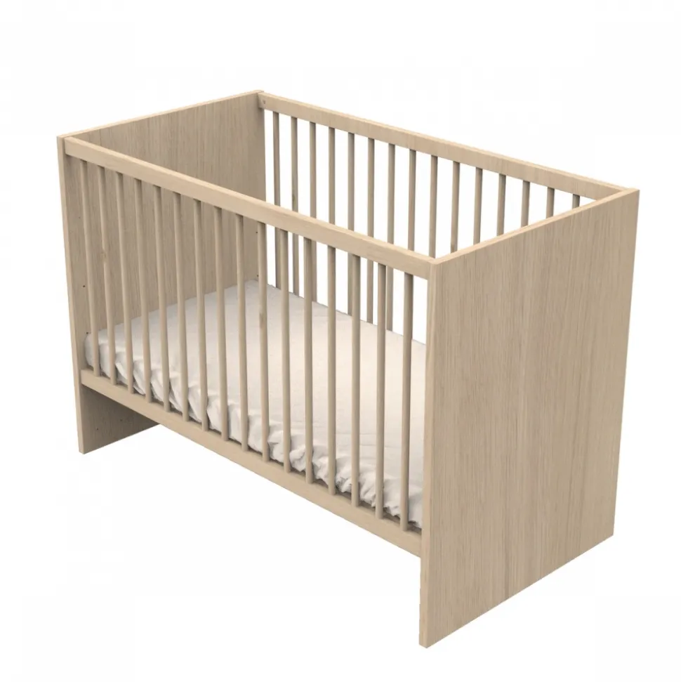 Chambre bébé duo lit 60x120cm (non transformable) + commode terracotta tokyo