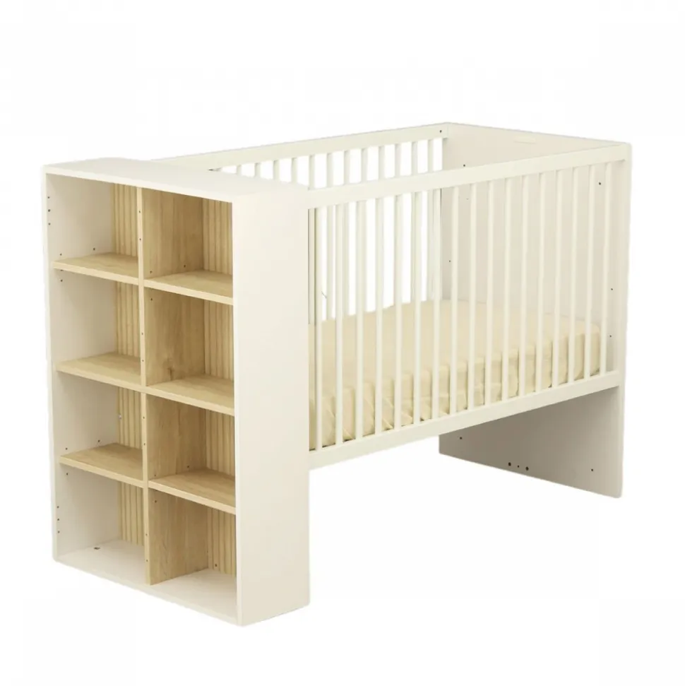 Chambre bébé duo lit 60x120cm transformable + commode 3 tiroirs 1 porte paloma