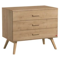 Chambre bébé duo lit 70x140 + commode + armoire bois nautis
