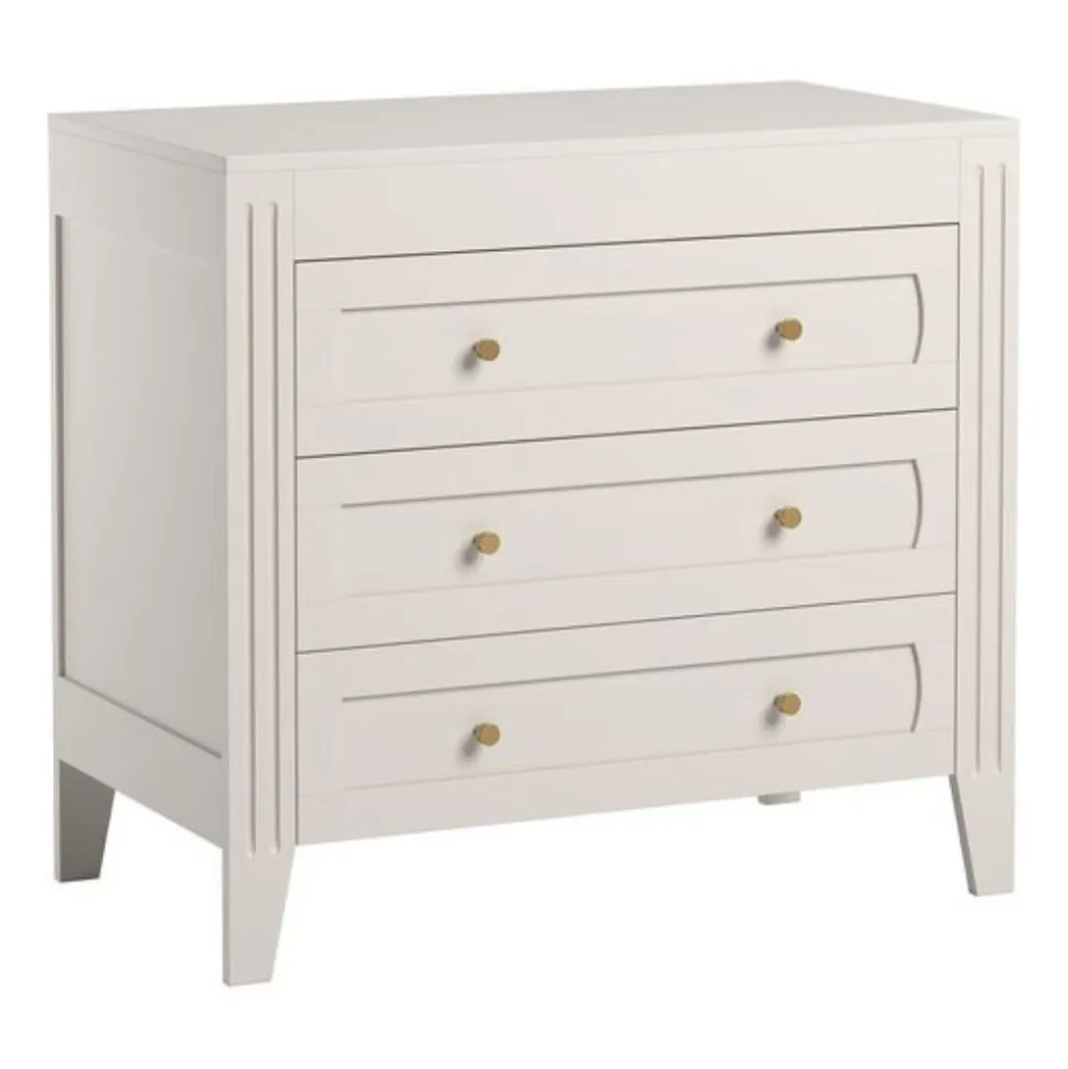 Chambre bébé duo lit 70x140 + commode blanc milenne