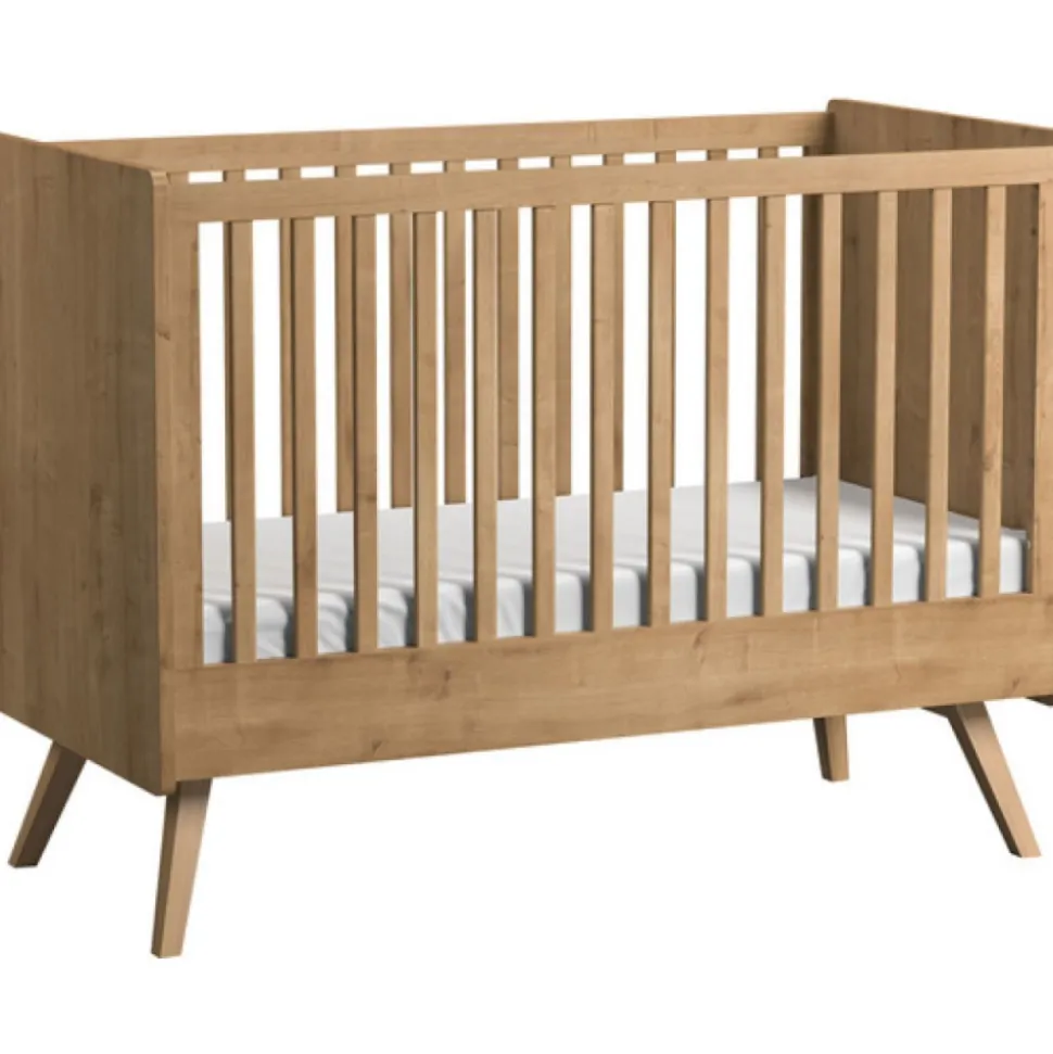 Chambre bébé duo lit 60x120 + commode bois - collection vintage