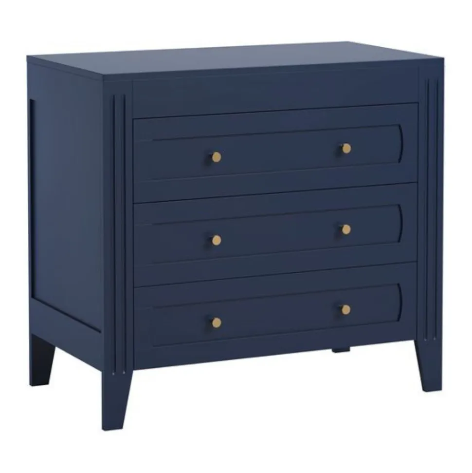 Chambre bébé duo lit 70x140 + commode indigo milenne
