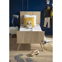 Chambre bébé duo lit 70x140 + commode seventies blanc
