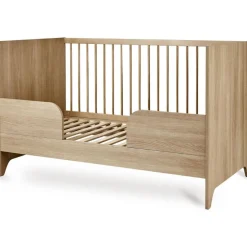 Chambre bébé duo tsugi lit évolutif 70 x 140 cm avec commode et plan à langer honey ash