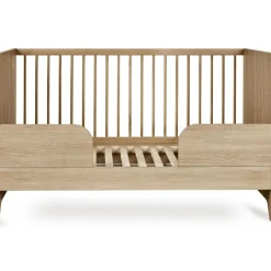 Chambre bébé duo tsugi lit évolutif 70 x 140 cm avec commode et plan à langer honey ash