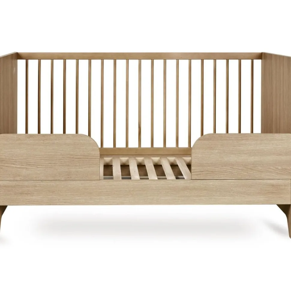 Chambre bébé duo tsugi lit évolutif 70 x 140 cm avec commode et plan à langer honey ash